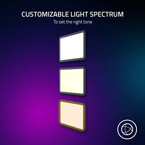 Image of Razer Key Light Chroma, Customizable RGB Light Spectrum, Professional Light | 2800 Lumens, for Streaming, Video Recording / Conferencing on PC, Phone, Control via App, Wi-Fi & Bluetooth, Clamp Mount