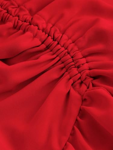 Women's Elegant Casual High-Low Hem Drawstring Ruffled Party Skirt Long Skirts2