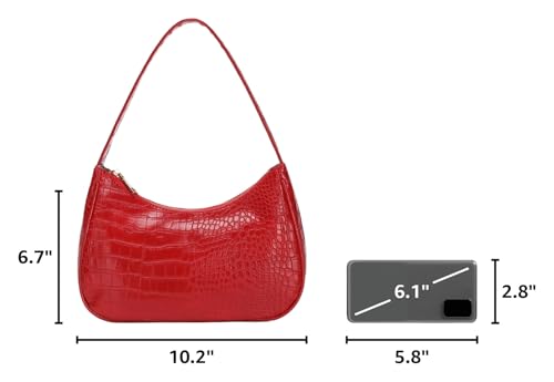 Image of CYHTWSDJ Shoulder Bags for Women, Cute Hobo Tote Handbag Mini Clutch Purse with Zipper Closure