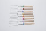 kubo Telescoping Marshmallow Roasting Sticks Set of 8 Hot Dog Forks&Smores Skewers Camping Cookware 32 Inch Campfire Roasting Sticks for Kids