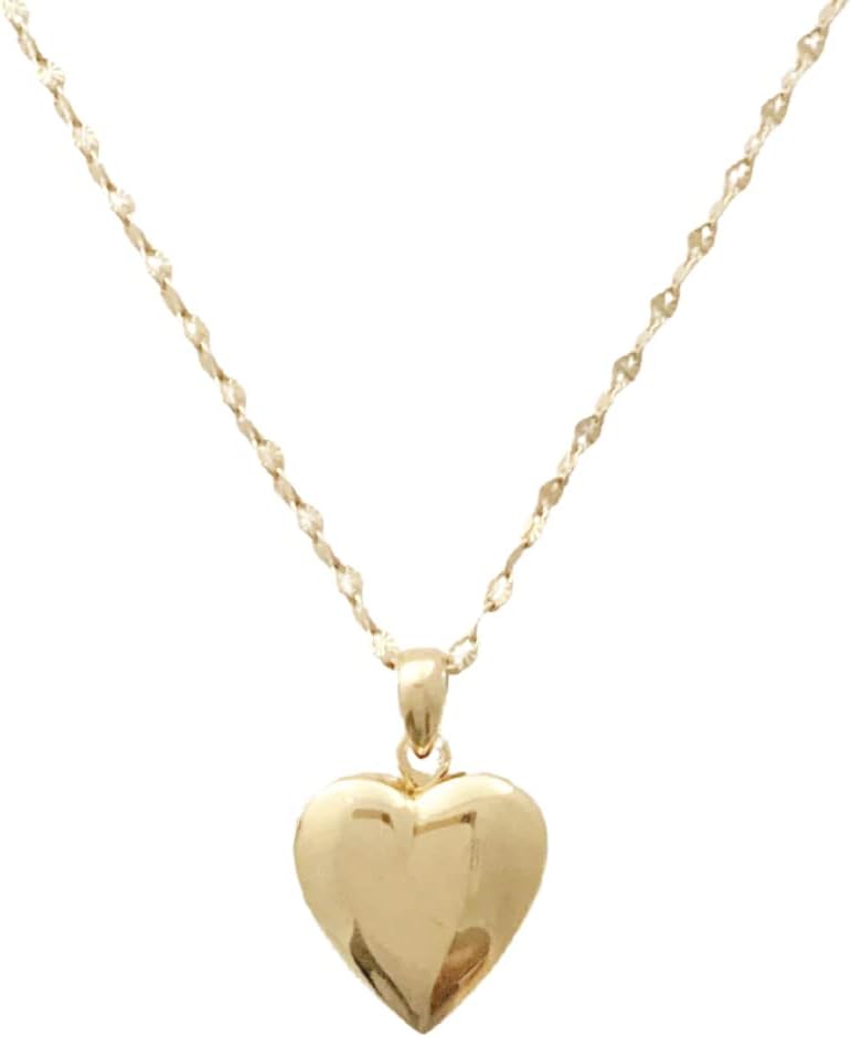 Puffy Heart Locket in Gold, Rose Gold, or Silver | Minimalist, Delicate