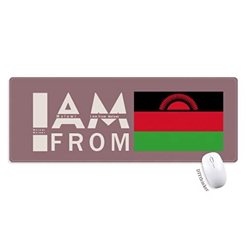 je suis du malawi tapis de souris large cousues bords mat étendu game bureau