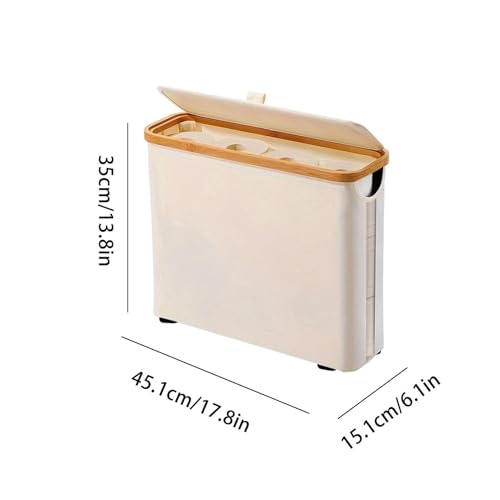 Panier pour papier toilette à couvercle pour optimiser la salle de bain - 7