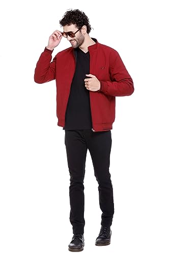 Image of RARE TIMES Winter Reversible Bomber Jacket For Men | Mens Quilted standard length Puffer Jacket | Full Sleeve Mens Jacket