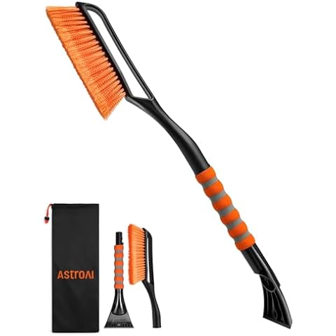 AstroAI 2-in-1 Ice Scraper and Snow Brush Cover