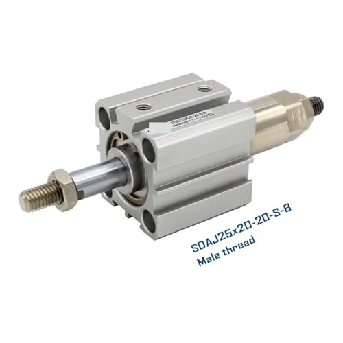 Vérin pneumatique compact SDAJ16X30-20S-B à course ajustable précise