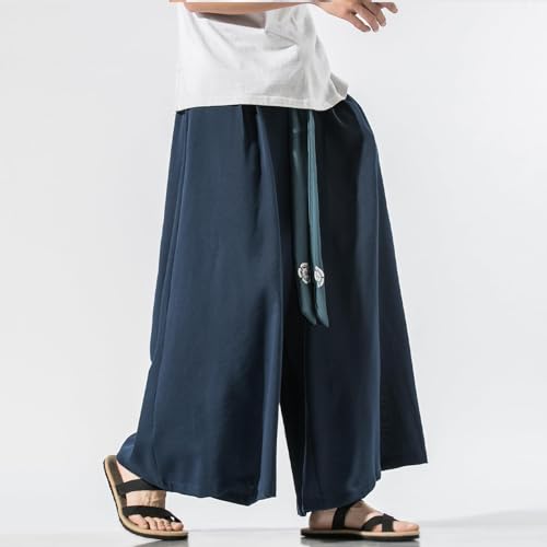 GURUNVANI Men's Wide Leg Pants Japanese Yoga Pants Hip Hop Baggy Trousers4