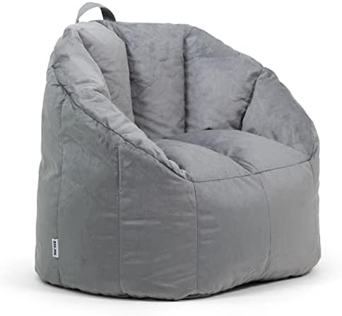 Big Joe Milano Bean Bag Chair, Gray Plush, 2.5ft