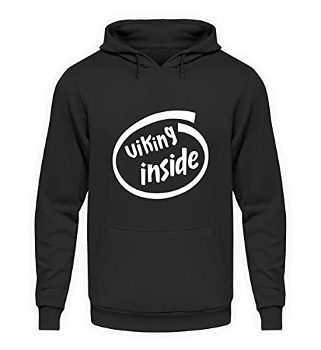 Viking sweat à capuche unisexe noir XS hoodie streetwear confortable noir uni