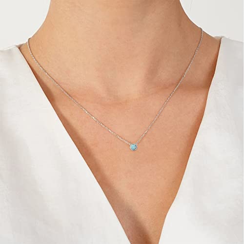 Tsdgb Necklaces For Women 18K Gold Plated Opal Necklace Dainty Gold Choker Cute Opal Pendant Necklaces Gold Jewelry For Women Girls #TOP1