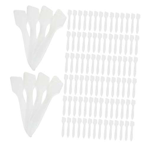 OFFIGAM 400個使い捨て透明プラスチック製フェイシャルマスクスプーン 精密ディスペンス対応クリームスパチュラ スキンケア用柔らかく持ち