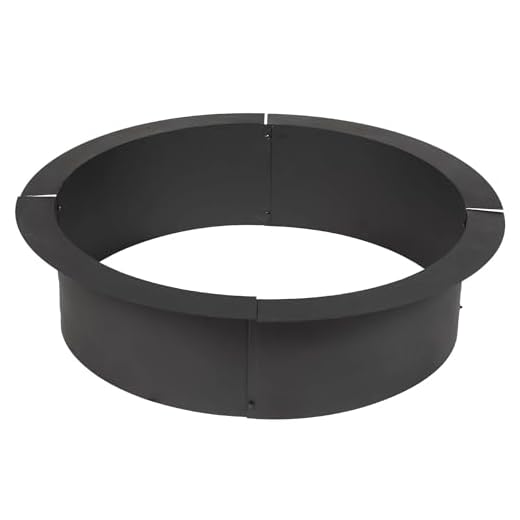 TITAN GREAT OUTDOORS 38" Diameter Steel Fire Pit Liner Ring Heavy Duty DIY In-Ground Outdoor Build Your Own Bonfire