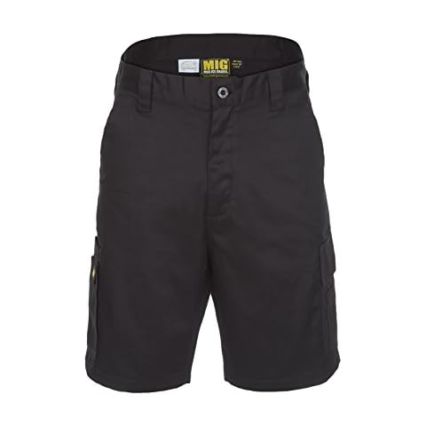 MIG Mens Cargo Work Shorts Black Size 30-42 Cover