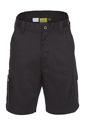 MIG Mens Cargo Work Shorts Size 30 to 42 Combat Shorts (32 Black)
