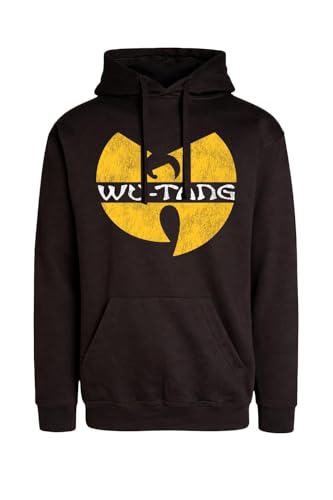 Wu-Tang Clan Distressed Logo Hoodie (US Alpha Medium Regular Regular Black)
