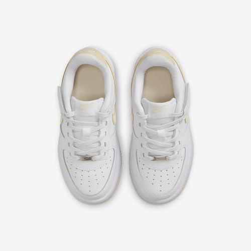Nike Force 1 Low EasyOn Little Kids' Shoes (FN0237-118, White/White/Light Khaki)4