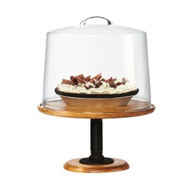 12 3/4" Round Cake Stand - 5"H by Cal-Mil – Wood, brown