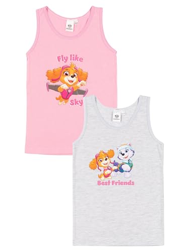Camiseta interior de la Patrulla Canina para niña, color rosa y gris (paquete de 2), rosa/gris, 110-116