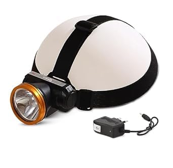 KAVEESHA Head Torch Weatherproof LED Flash Spotlight Rechargable for Cycling Camping Caving Hiking Hunting Trekking ABS Plastic - 2 Pc (50W Laser)