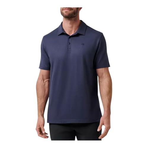 TravisMathew Men's Featherweight Performance Polo, Total Eclipse