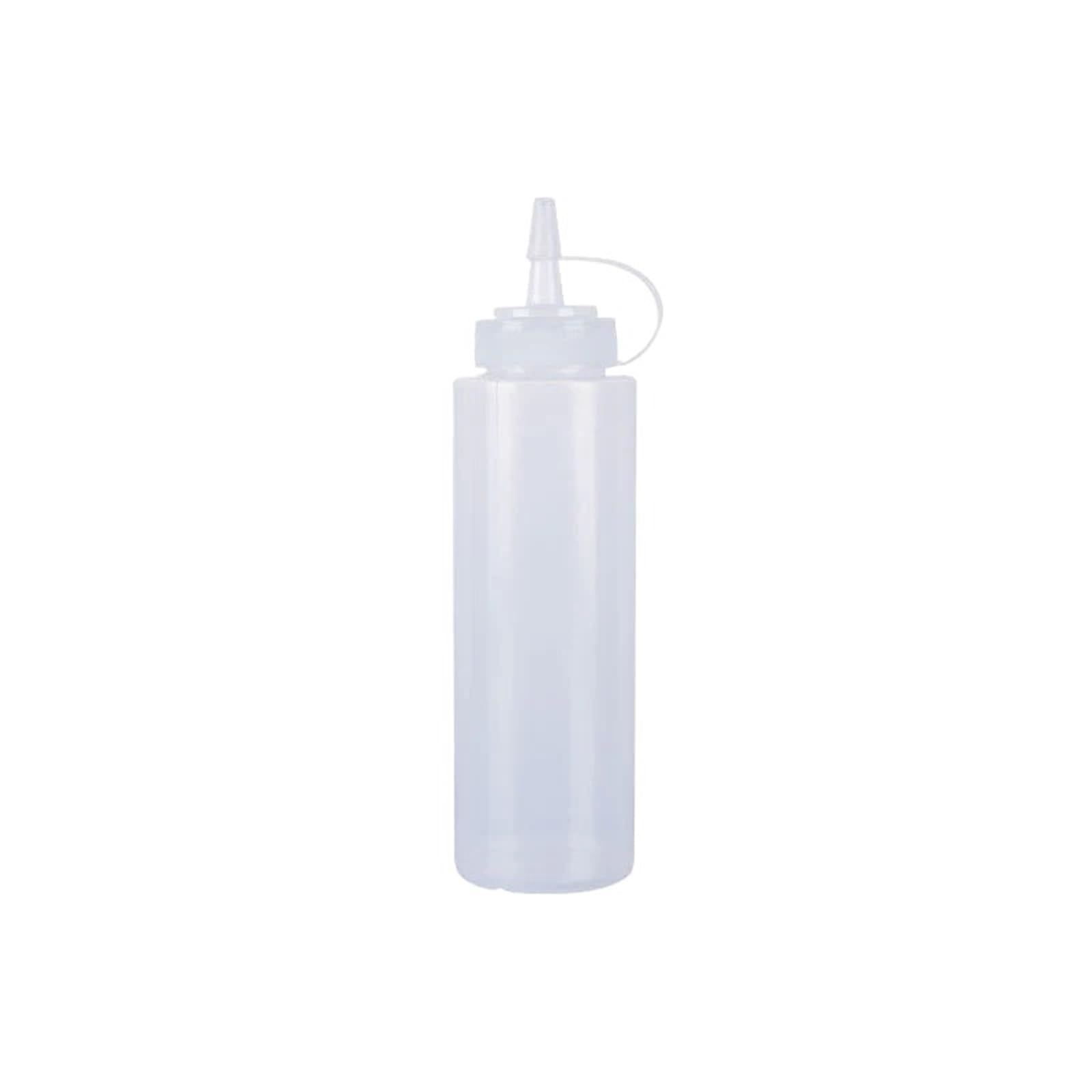 ZNJAMN 10pcs Large Squeeze Condiment Bottles With Nozzles Ketchup BBQ Sauces Olive Oil Bottle Dispenser Sauce Kitchen Gadget for Seasoning(240ML)