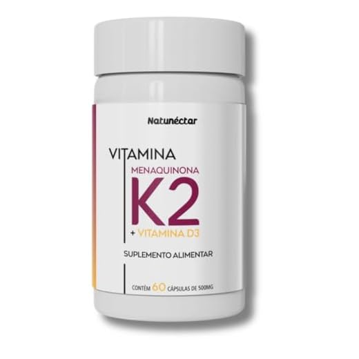 Vitamina D3+ K2-MK7 Concentrada 60 Cps Natunéctar Suporte Imunológico, Sistema cardiovascular, Saúde Músculos e Ossos Vitamina D3 2.000ui K2 Mk7 149mcg Por Capsula Natunéctar menaquinona 7 Vitamina D3 K2MK7