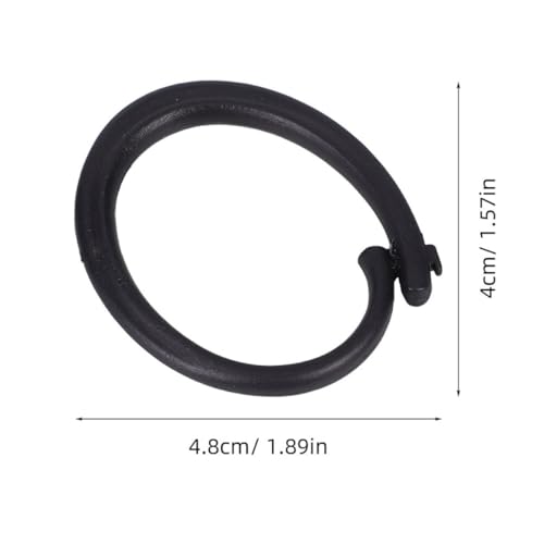 Ganchos de plástico negro DOITOOL para cortinas romanas con pack de 60 unidades 2