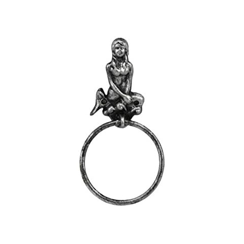 Antique Cast Iron Mermaid Towel Holder Cover