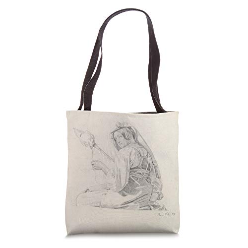 Seated Woman, Spinning Beautiful Handspinner Tote Bag