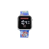 Accutime Super Mario Bros. Mario and Luigi LED Digital Wrist Watch