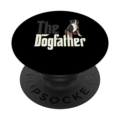 Swiss Mountain Dog Dog Dad Dogfather Dogs Daddy Father PopSockets Swappable PopGrip, Black