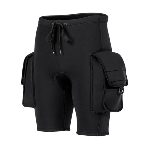 [Isolamento a triplo strato] I pantaloncini da immersione in neoprene da 3 mm sono progettati con una struttura a triplo strato con un tessuto esterno in nylon resistente e strato isolante intermedio per trattenere il calore corporeo in acqua fredda.perfetti per le immersioni, lo snorkeling e altri sport acquatici, questi pantaloncini garantiscono il massimo calore e comfort.