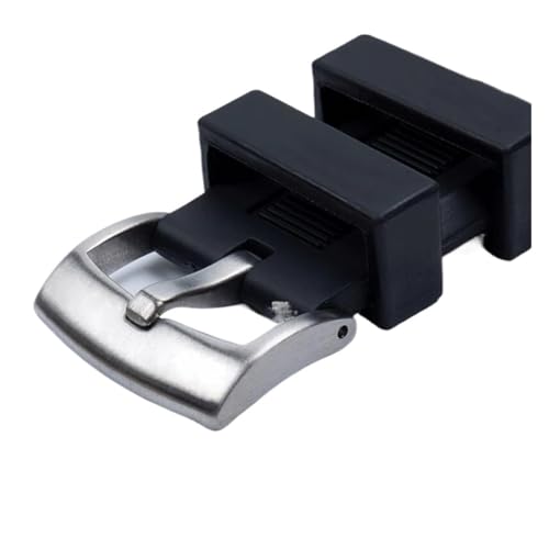 Correa de silicona de 20 mm negra ideal para uso diario en TAG Heuer Monaco 5