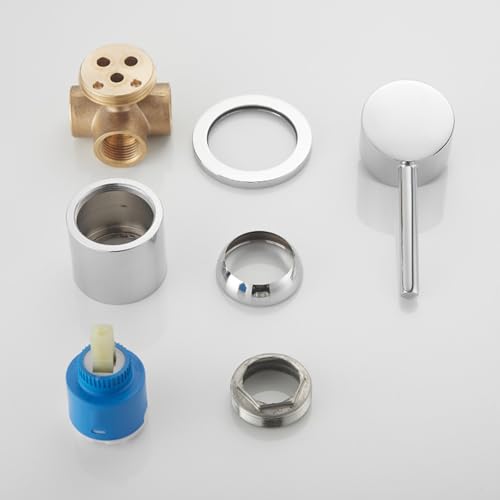 Nowoczesna ukryta mosiężna bateria umywalkowa – stylowa bateria ścienna z pojedynczym uchwytem na ciepło i zimno – elegancki biały design do współczesnych umywalek i łazienek
