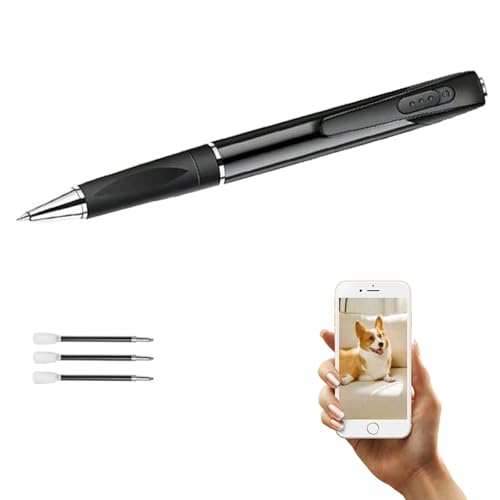 InCliick Caméra Stylo avec détection de Mouvement - Enregistrement HD 1080P Connexion WiFi APP Contrôle à Distance Support Carte mémoire Stockage Local