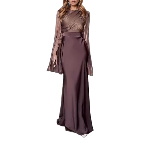 Vestidos De Fiesta Vestidos De Fiesta Mujer Elegantes Monos Vestir Ropa Nochevieja Vestido Talla Grande Gala Elegante Noche Vieja Invitada Boda Invierno Bonita para Satin XL Efecto Adelgazante Bodas