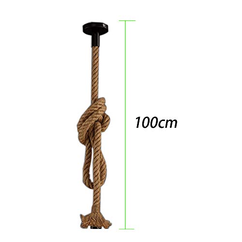 Suspension corde de chanvre E27 rétro au design industriel d'exception - 4