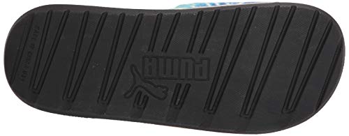 Image of PUMA womens Cool Cat Slide Sandal, Phlox Pink-elektro Aqua-puma Black, 6 US