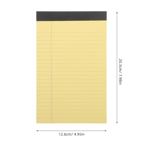 Prise de note travail efficace : lot de 8 blocs-notes agenda en papier jaune - 6