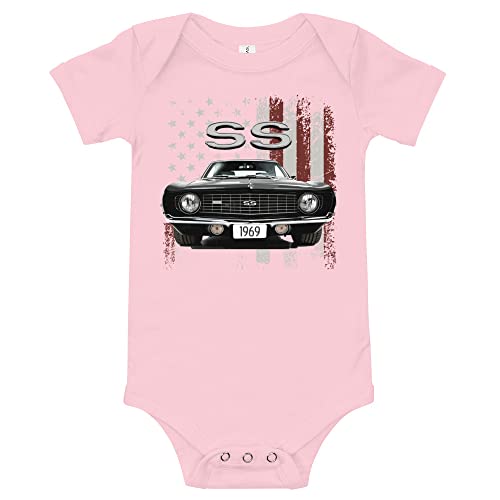 1969 Chevy Camaro SS Muscle Car Classic Cars Baby Onesie Short Sleeve one Piece