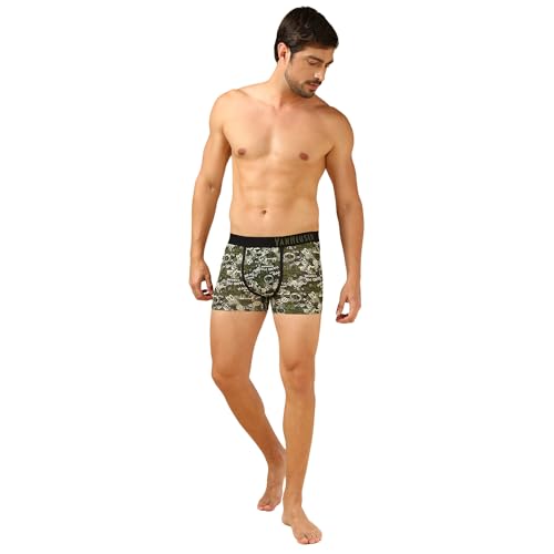Image of Van Heusen Men's Cotton Trunk - Pack of 1 | Contoured pouch for support | Antibacterial Briefs | Sweat Absorbant | Moistue Wicking | Breathable Everyday Underwear | Long Lasting Color| Fun Prints | Style 10051