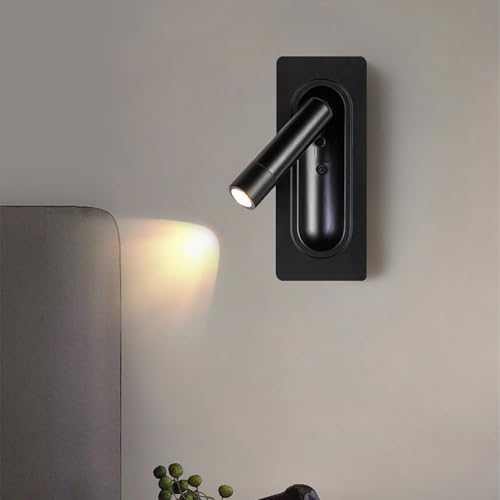 Lámpara de lectura junto a cama LED con interruptor color blanco 6