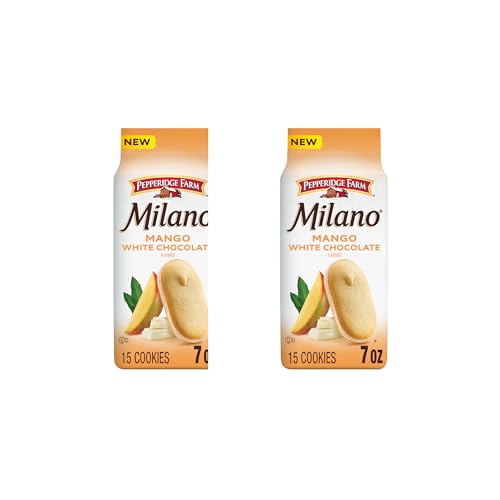 Image of Pepperidge Farm Milano White Chocolate Mango Flavored Cookies, 7 Oz Bag (Pack of 2)