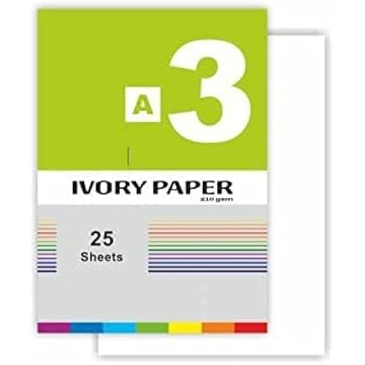 A3 Ivory Watercolor Paper Pack of 25 Sheets 210 GSM