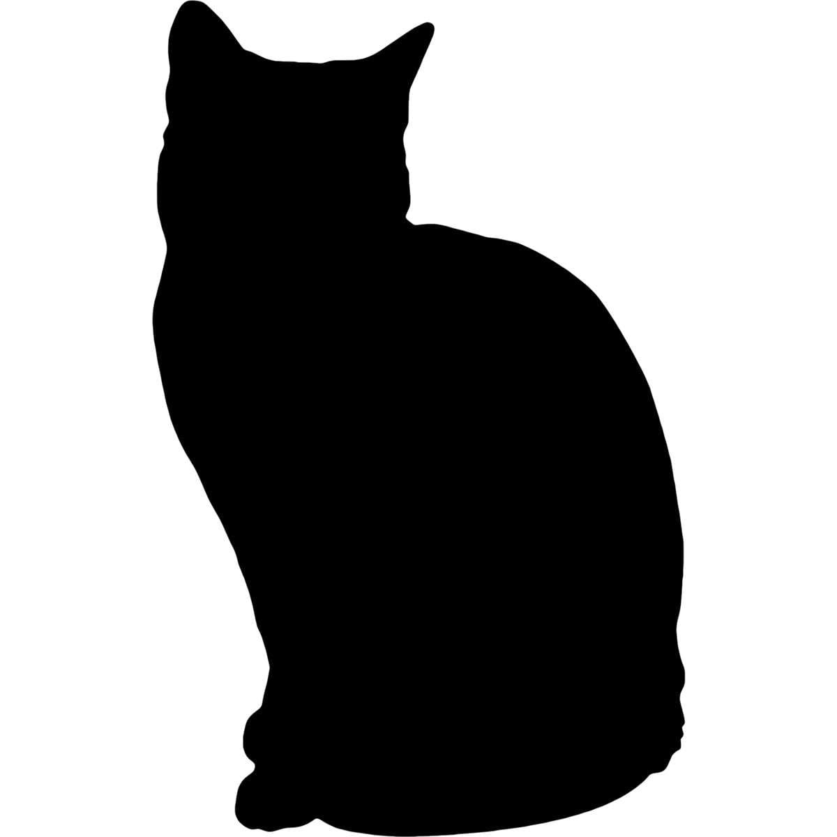 Azeeda 'Sitting Cat' Reusable Stencil – Durable Decorative Template for Painting and Spraying on Walls, Tiles, Wood, Fabric & Craft Projects - XXL (A2) (WS00022077)