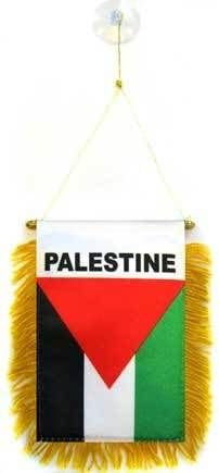 Palestine Mini Flag 4"x6" Window Banner w/suction cup