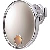 JERDON 9-Inch Euro Lighted Wall Mount Makeup Mirror - Direct Wire - 3X Magnification & 15-inch Wall Extension - Chrome Finish - Model JD8C