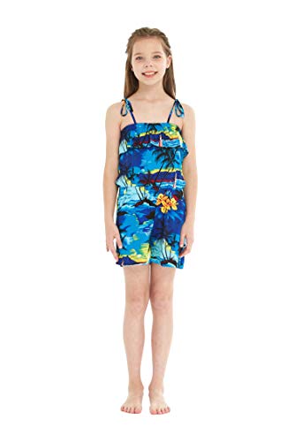 Image of Hawaii Hangover Family Matching Hawaiian Clothes, Sunset Blue | Family matching Hawaiian outfits, Sunset Blue, lightweight rayon, machine washable, tropical print, luaus, cruises