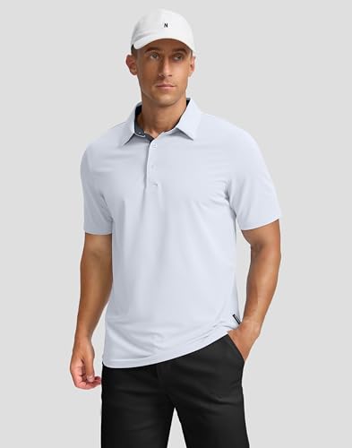 Men's Golf Shirts Dry Fit Moisture Wicking Performance Short Sleeve Collared Polo Shirts for Casual Athletic Business2