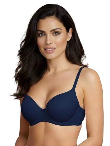 Image of Saforia Cuddlecot Cotton Padded T-Shirt Bra for Women | Wire-Free Full Coverage Bra | Breathable Soft Cotton Everyday Bra | Seamless Comfort Innerwear